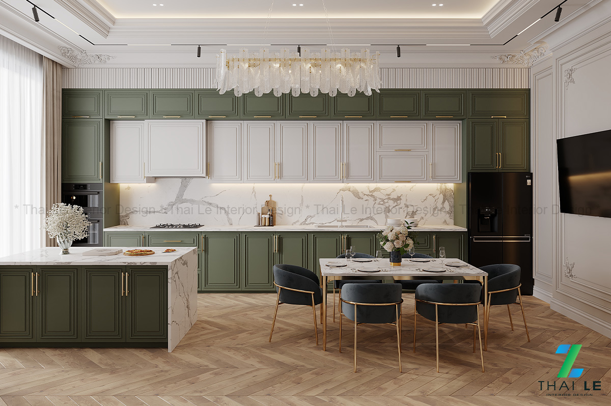 Thiết kế nội thất phòng bếp Green Oasis