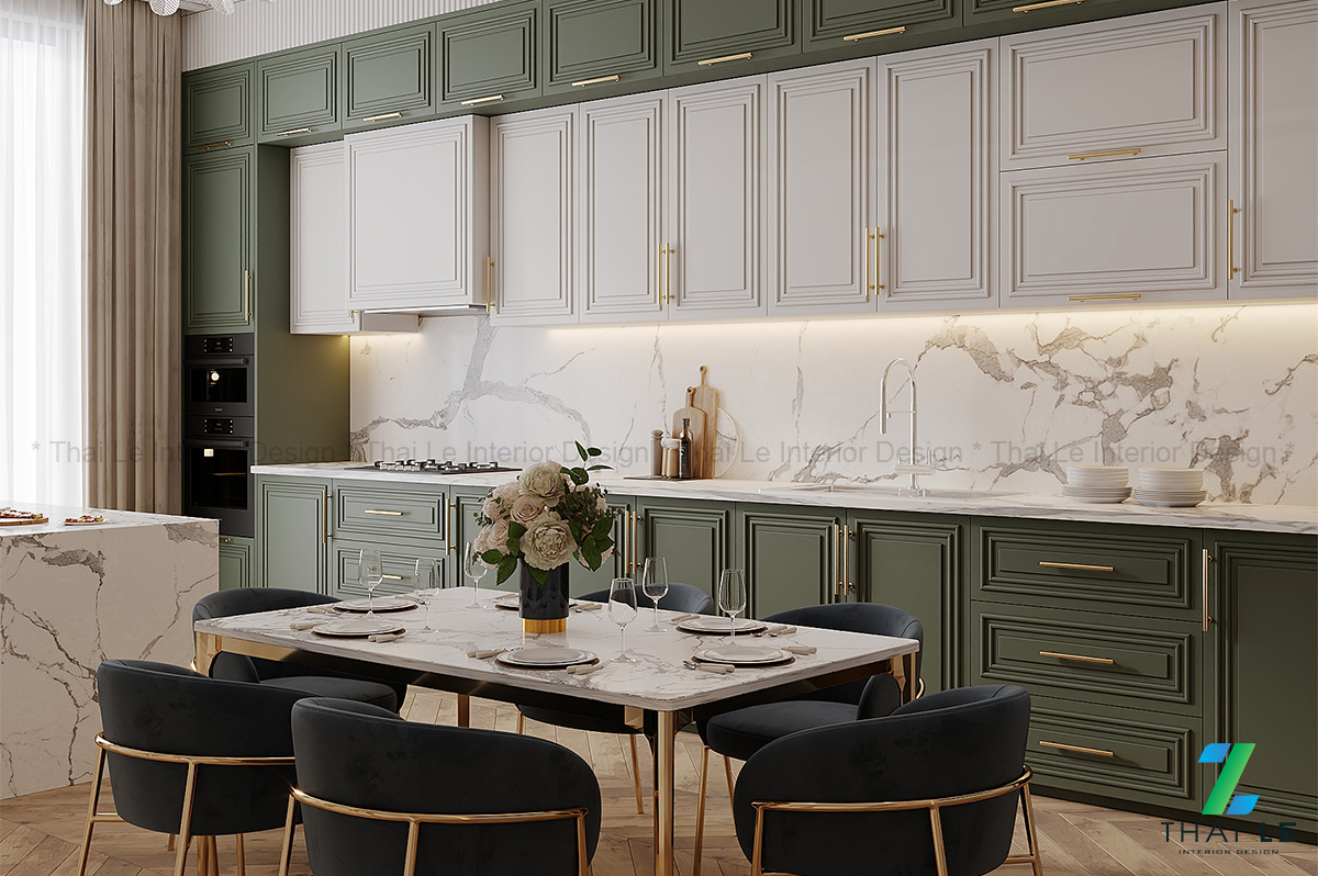 Thiết kế nội thất phòng bếp Green Oasis