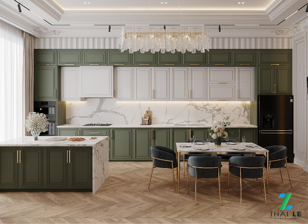 Thiết kế nội thất phòng bếp Green Oasis