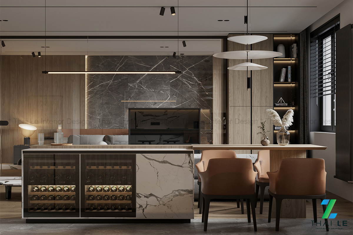 Thiết kế nội thất phòng bếp Tuscan