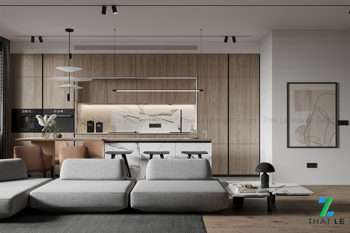 Thiết kế nội thất phòng bếp Tuscan