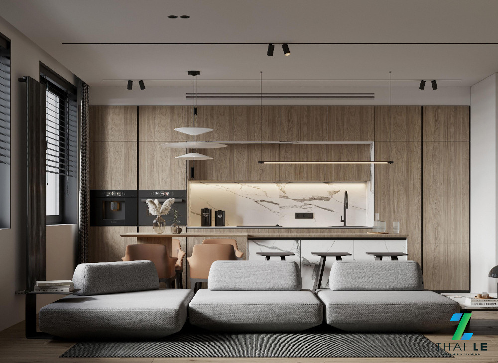 Thiết kế nội thất phòng bếp Tuscan