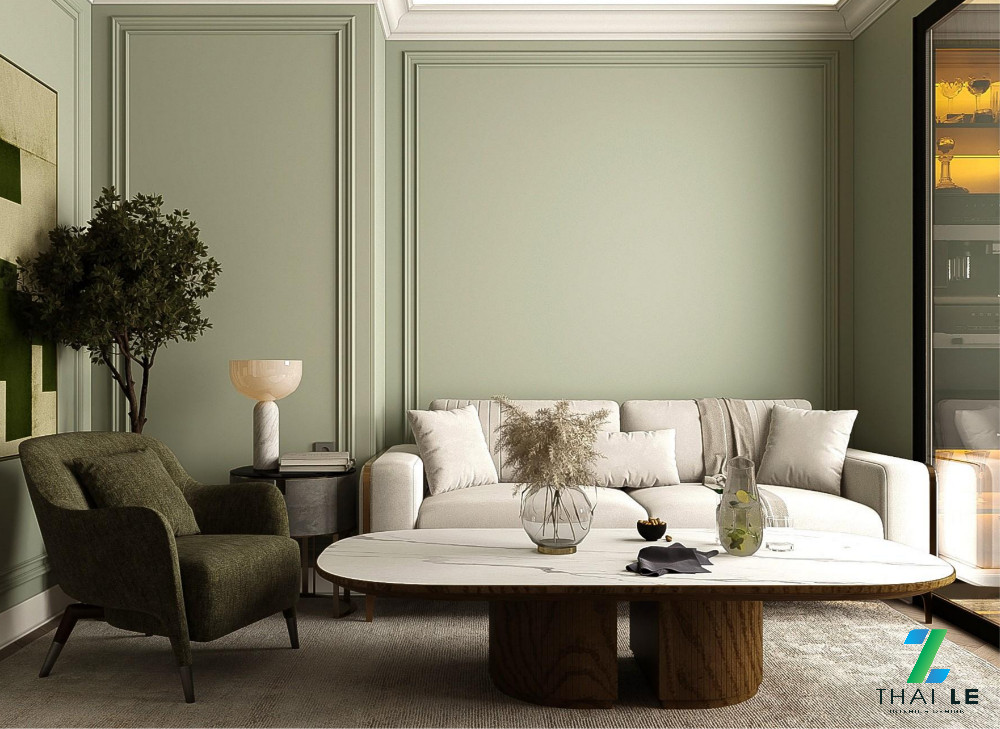 Thiết kế nội thất phòng khách Green Oasis