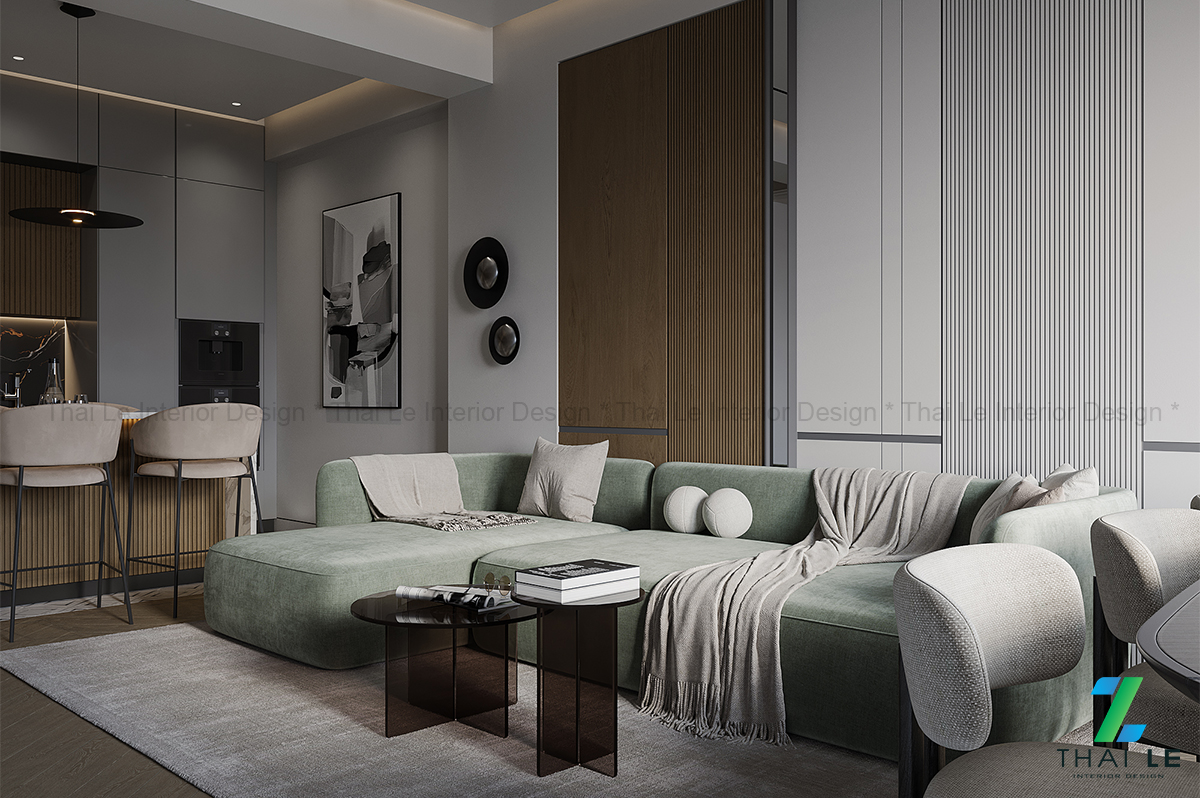 Thiết kế nội thất phòng khách Serene