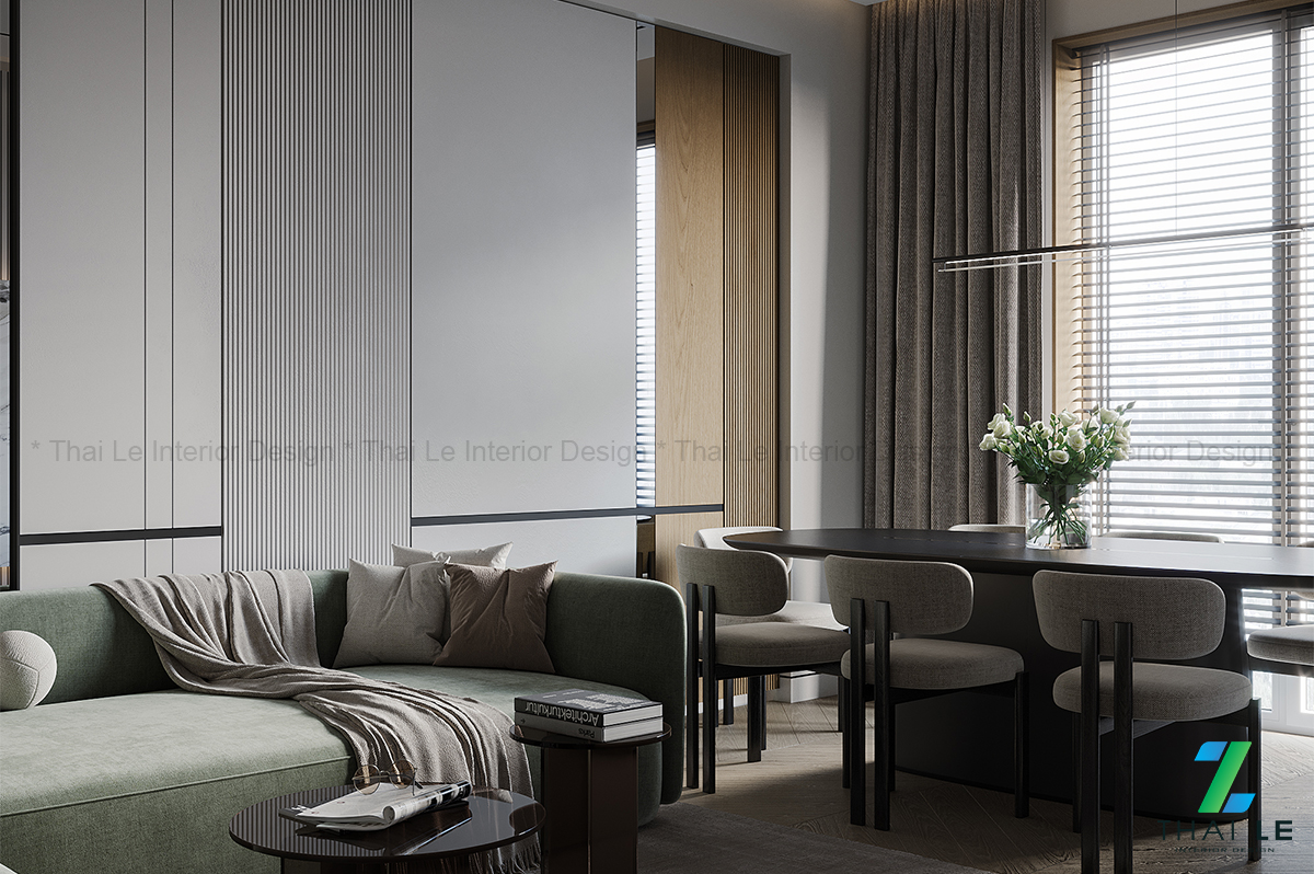 Thiết kế nội thất phòng khách Serene