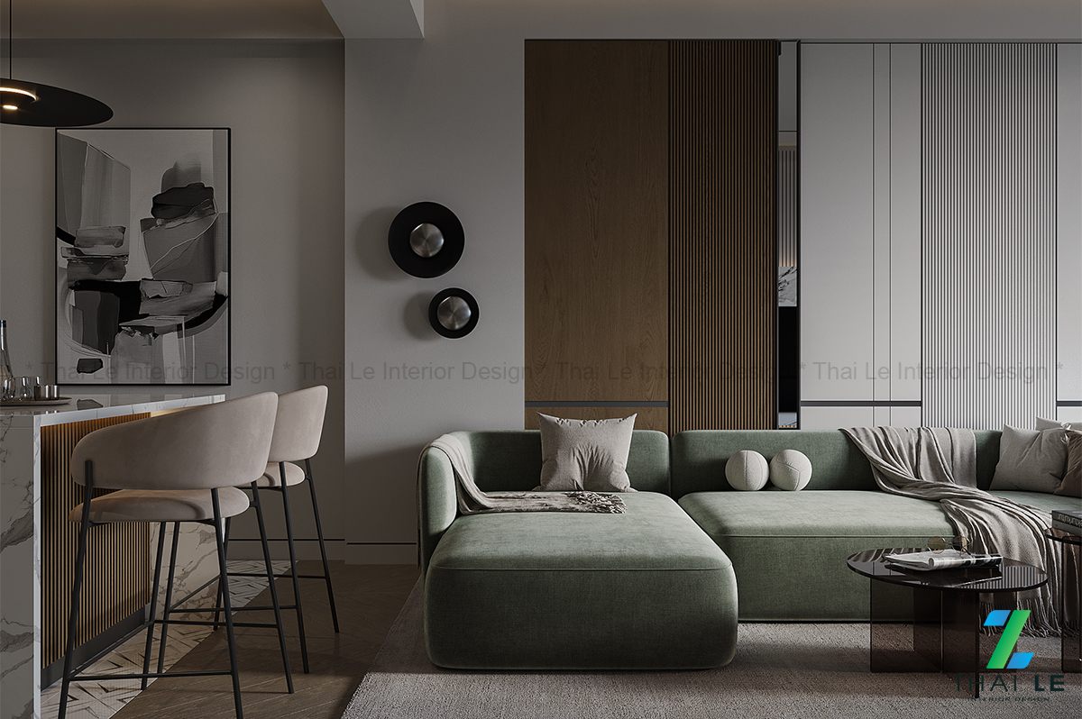 Thiết kế nội thất phòng khách Serene