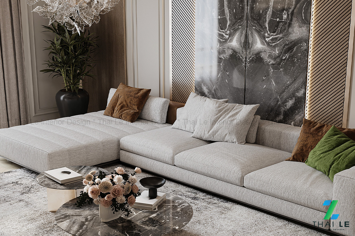 Thiết kế nội thất phòng khách The Grand