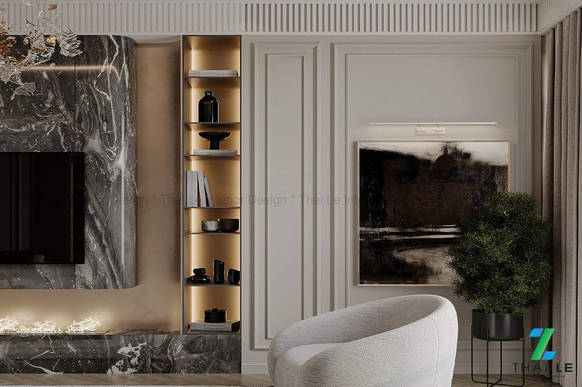 Thiết kế nội thất phòng khách The Grand