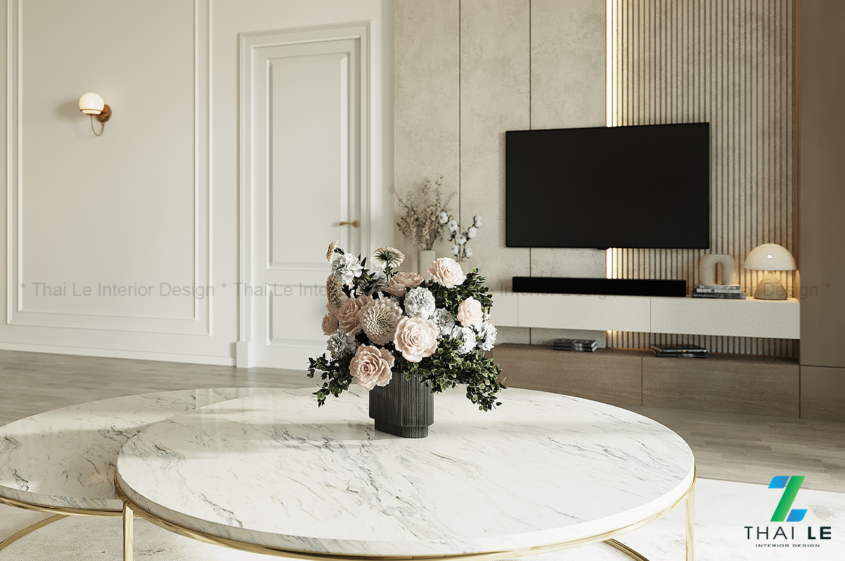 Thiết kế nội thất phòng khách Tranquil Space