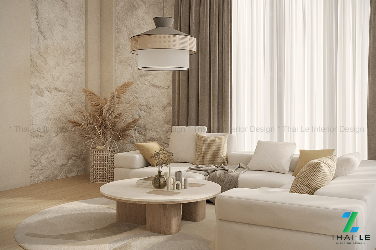 Thiết kế nội thất phòng khách Tranquil