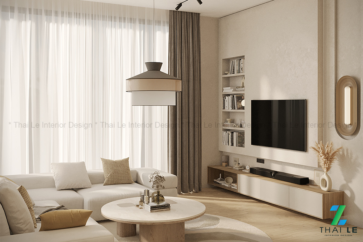 Thiết kế nội thất phòng khách Tranquil