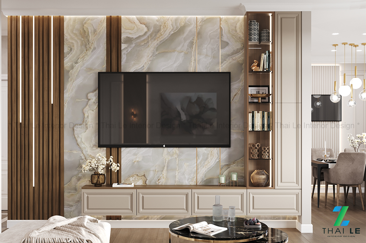 Thiết kế nội thất phòng khách Zen Den