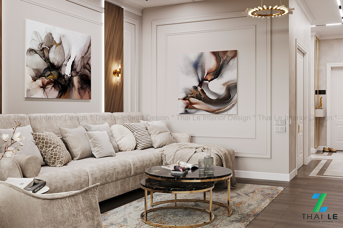 Thiết kế nội thất phòng khách Zen Den