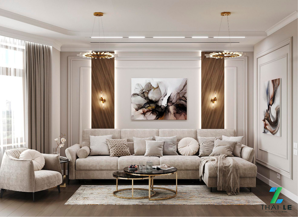 Thiết kế nội thất phòng khách Zen Den