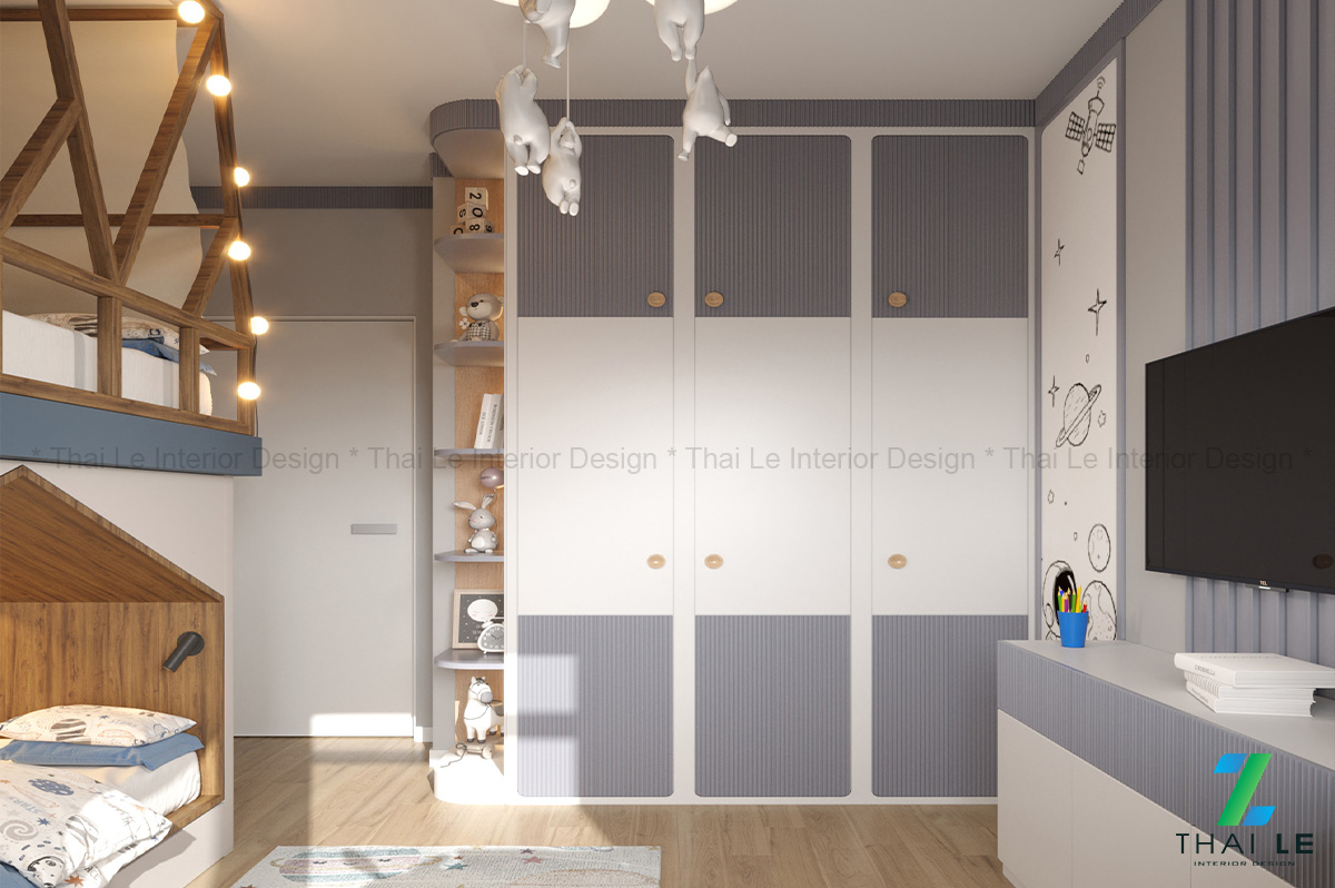 Thiết kế nội thất phòng ngủ trẻ em Adventure Noo