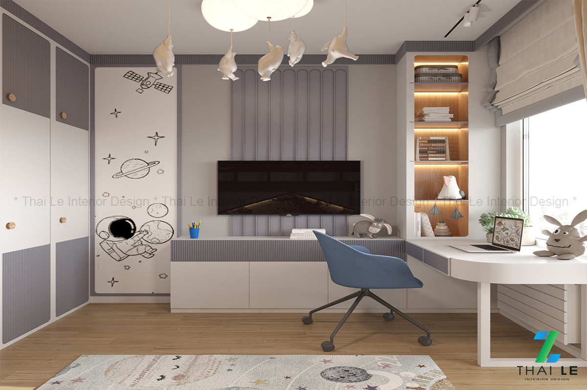 Thiết kế nội thất phòng ngủ trẻ em Adventure Noo