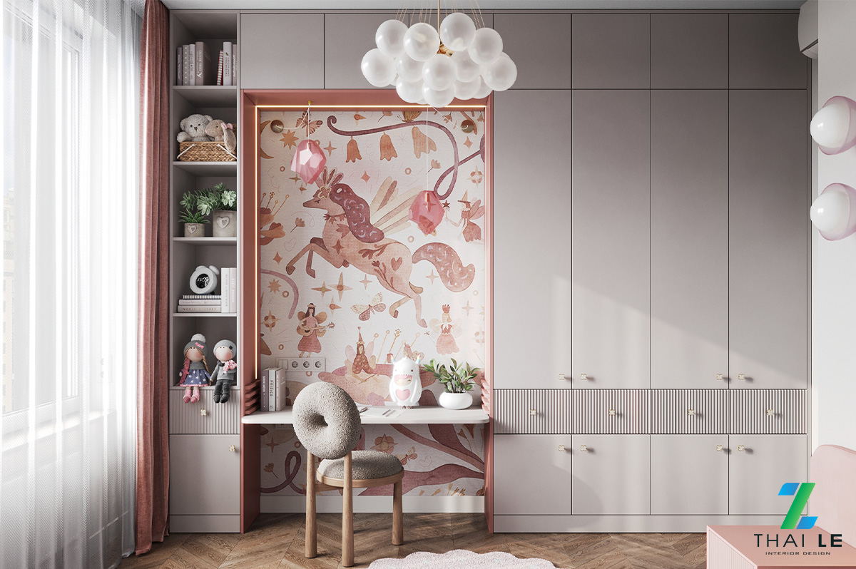 Thiết kế nội thất phòng ngủ trẻ em Sweet Serenity