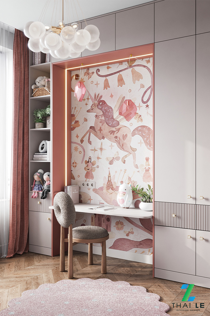 Thiết kế nội thất phòng ngủ trẻ em Sweet Serenity