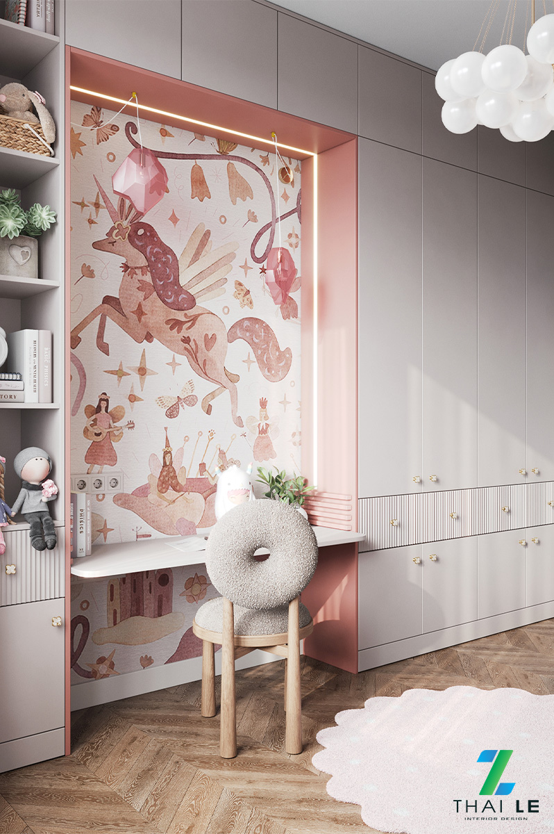 Thiết kế nội thất phòng ngủ trẻ em Sweet Serenity