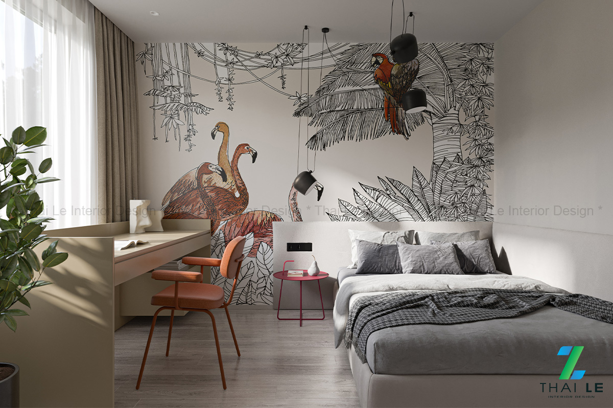 Thiết kế nội thất phòng ngủ trẻ em Tropical Oasis