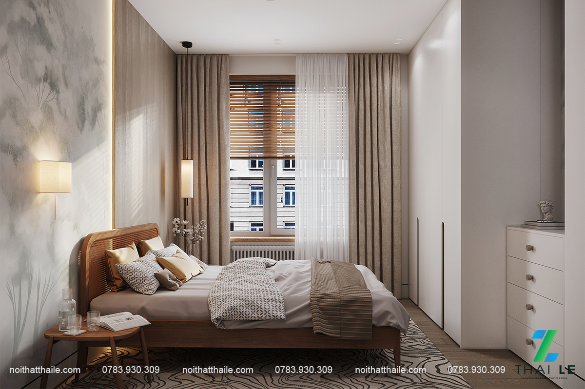 Thiết kế nội thất ph&ograve;ng ngủ BST-PN-001