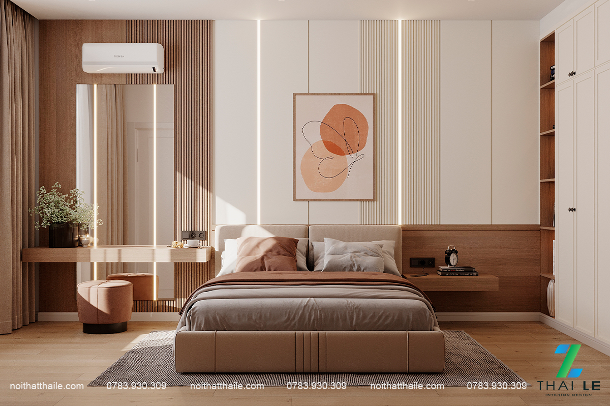 Thiết kế nội thất ph&ograve;ng ngủ BST-PN-005