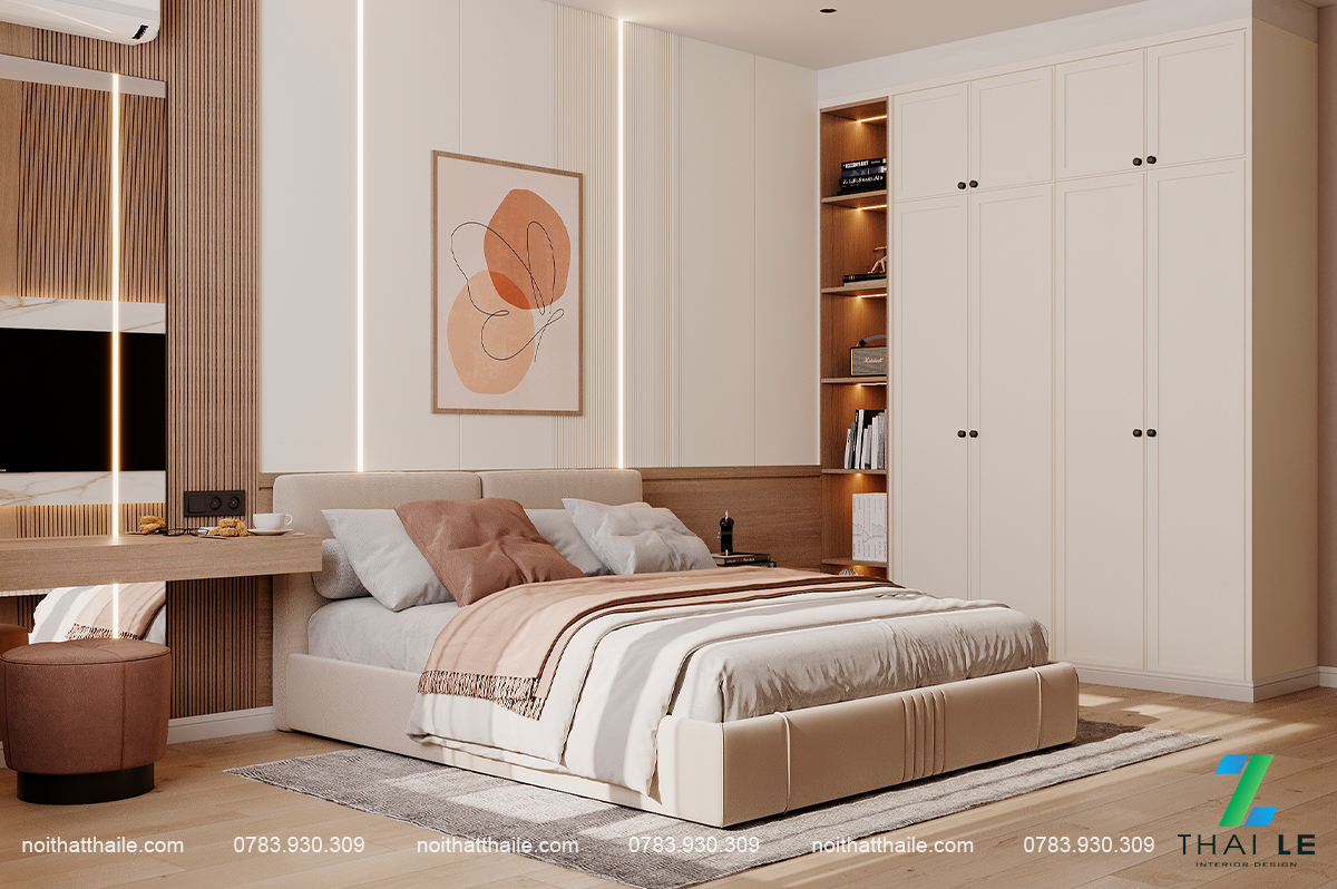 Thiết kế nội thất ph&ograve;ng ngủ BST-PN-005