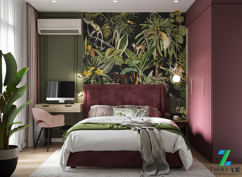 Thiết kế nội thất phòng ngủ Jungle Fever
