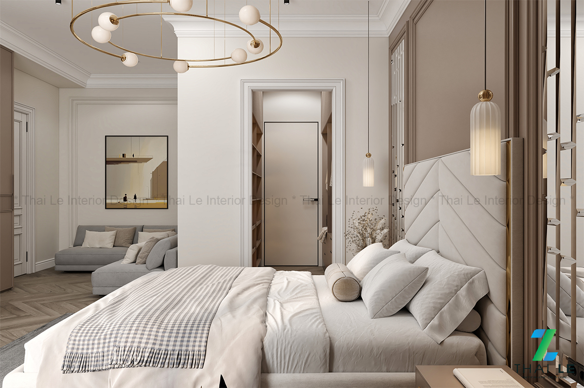 Thiết kế nội thất phòng ngủ Santorini