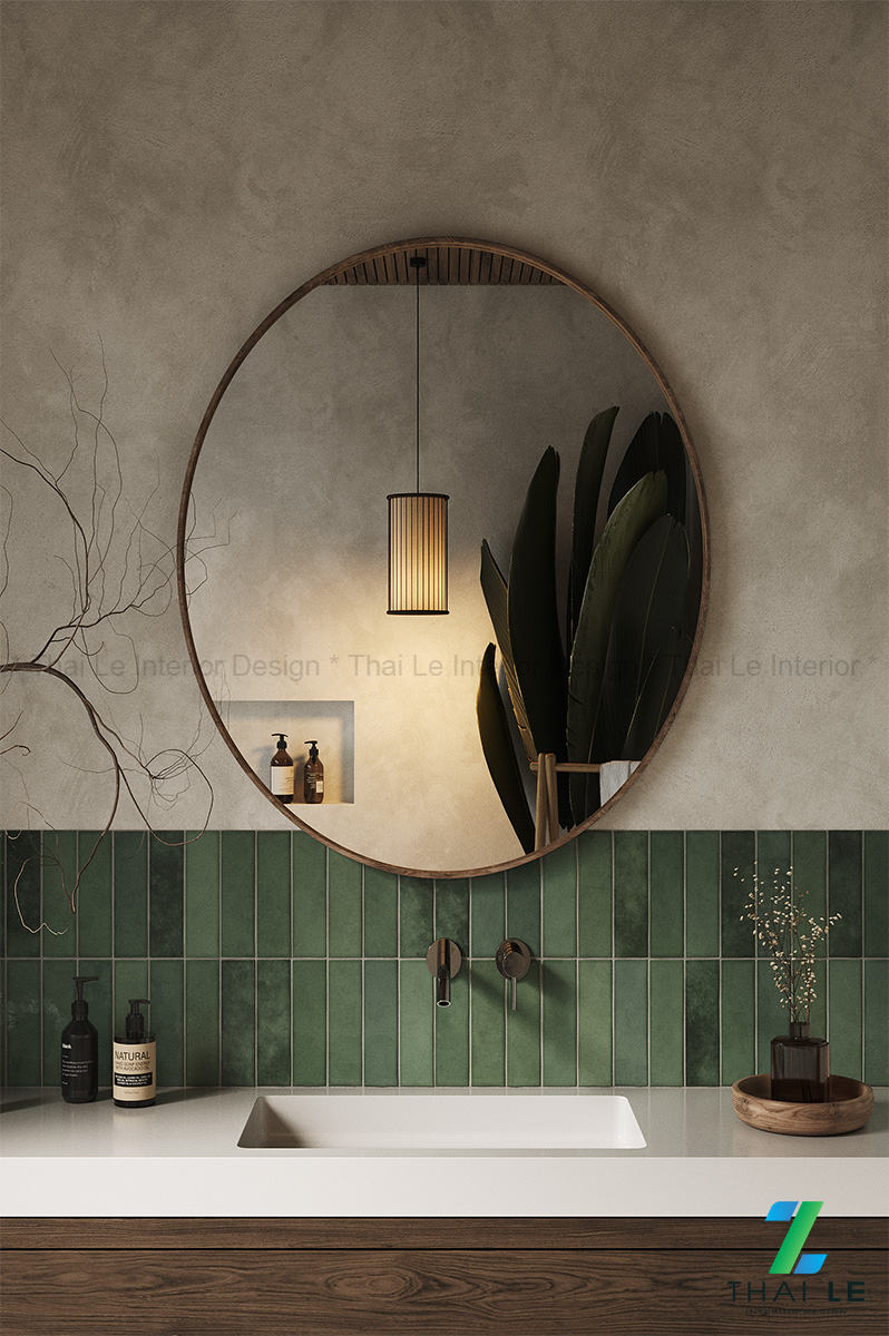 Thiết kế nội thất phòng tắm Emerald Oasis