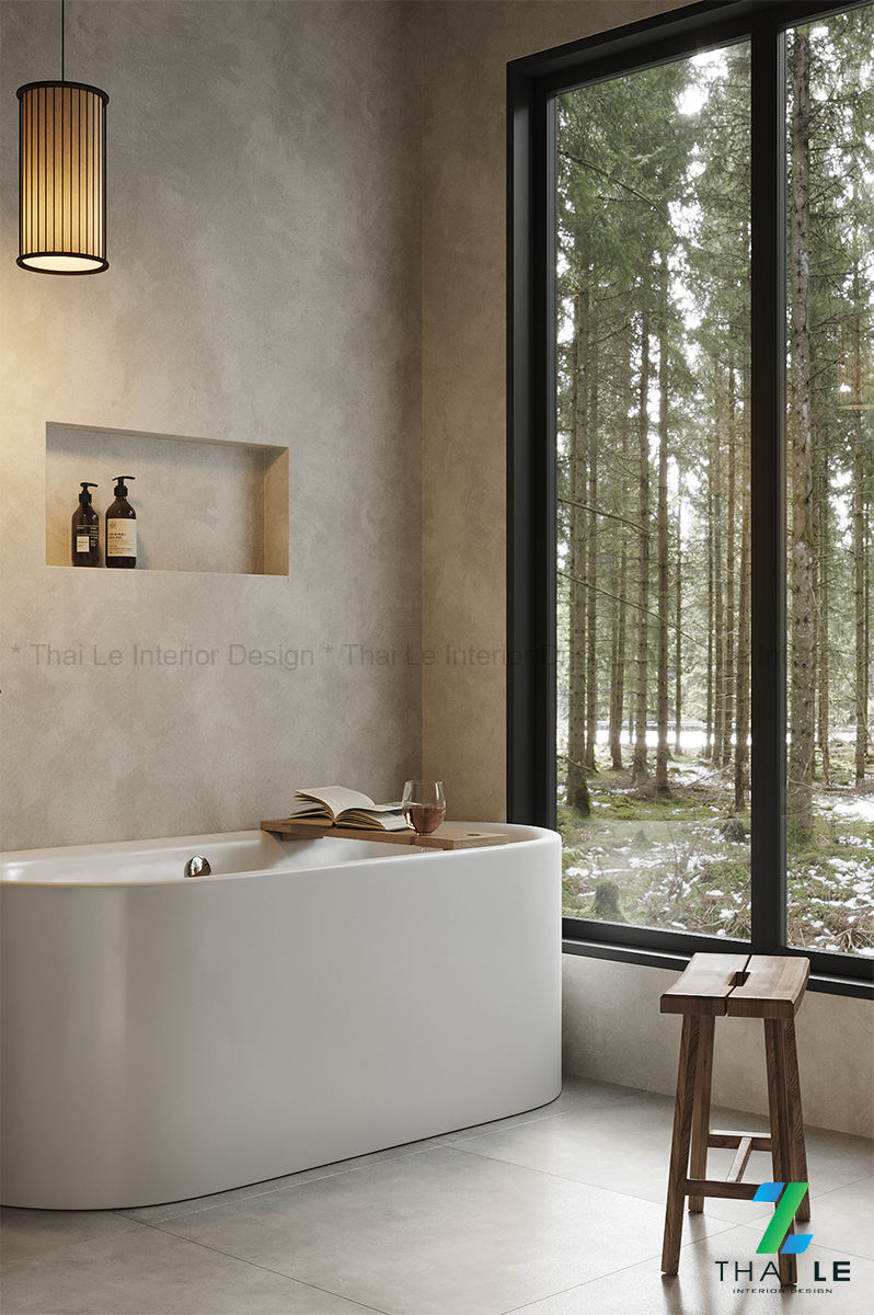 Thiết kế nội thất phòng tắm Emerald Oasis