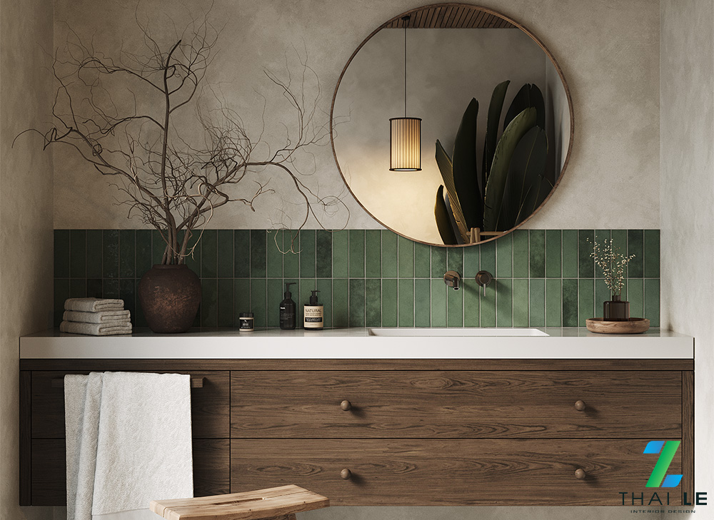 Thiết kế nội thất phòng tắm Emerald Oasis