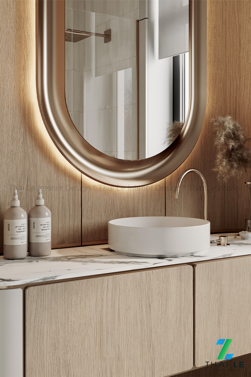 Thiết kế nội thất phòng tắm Golden Glow