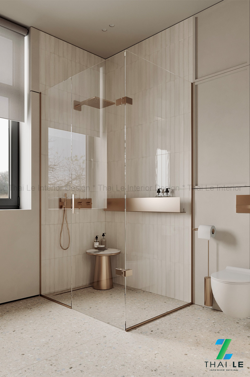 Thiết kế nội thất phòng tắm Golden Glow