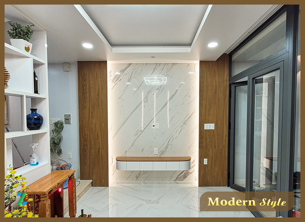 Thi công nội thất nhà phố Bình Điền Q8 - 400m2